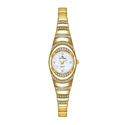 Ladies Gold Watch Diamond Wristwatch Female Fashion